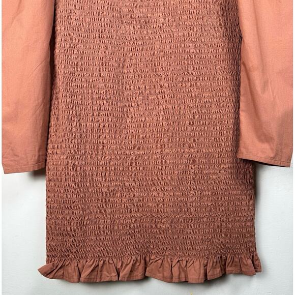 Aritzia Wilfred Coquette Cottagecore Peasant Regency Puff Sleeve Bodycon Dress - Picture 3 of 10